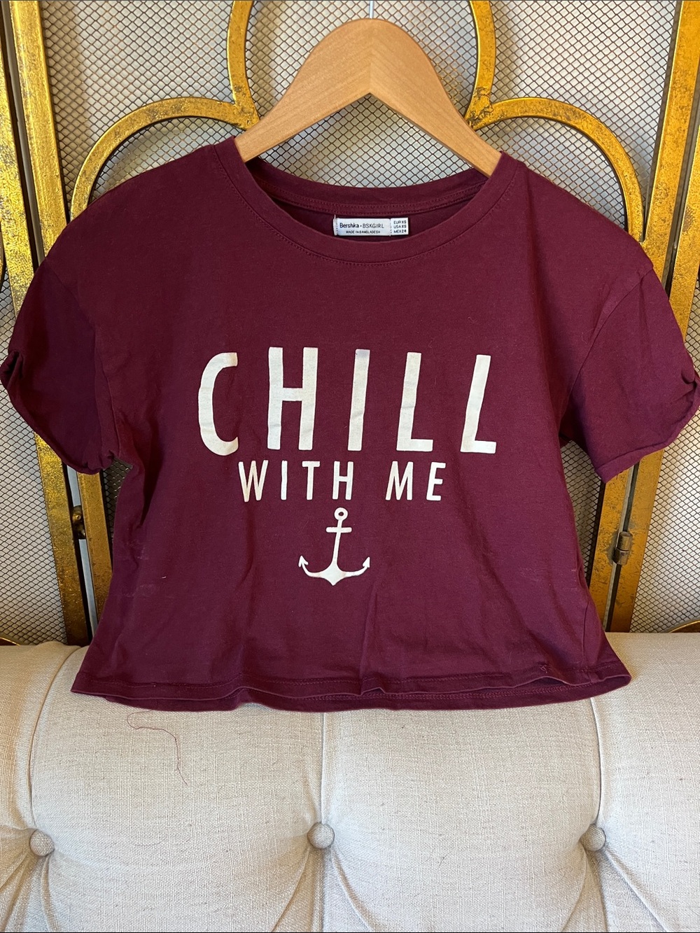 Kids 'Chill With Me' Maroon Graphic Tee